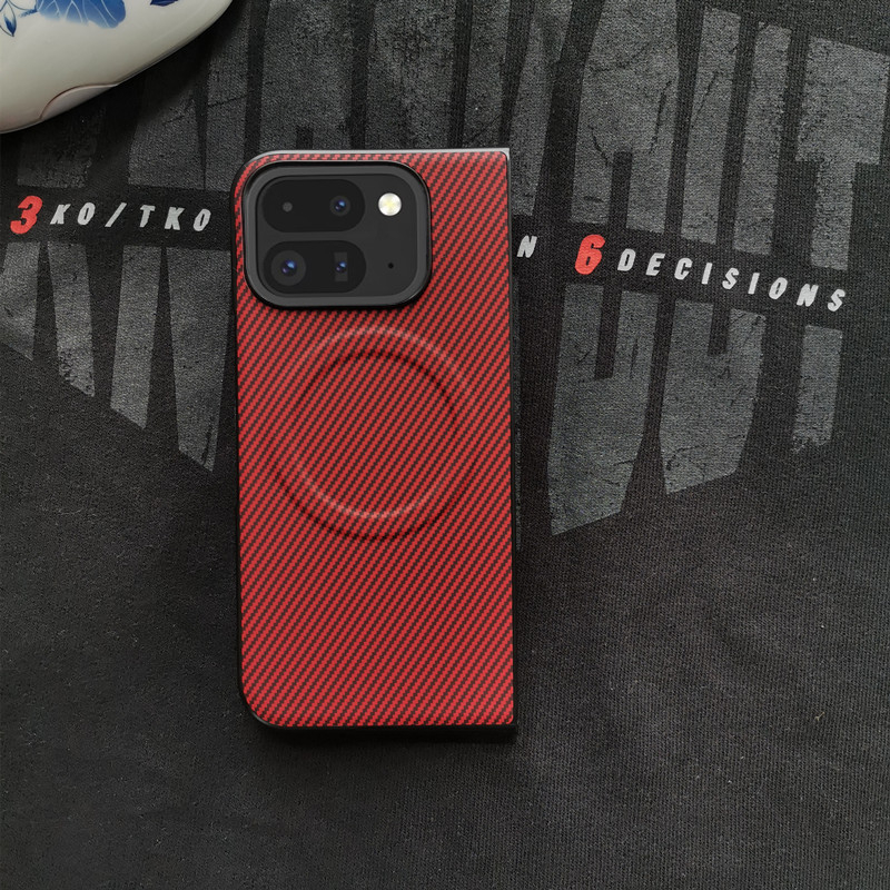 Θήκη Google Pixel Fold, διπλόμενη, με μοτίβο ανθρακονήματος, μαγνητική, μηχανική κατεργασία, Υποστήριξη για προσαρμογή