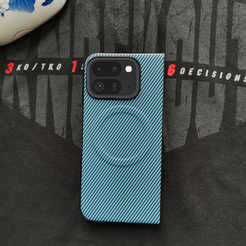 Θήκη Google Pixel Fold, διπλόμενη, με μοτίβο ανθρακονήματος, μαγνητική, μηχανική κατεργασία, Υποστήριξη για προσαρμογή