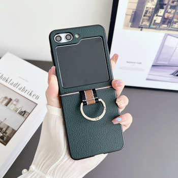 Θήκη Samsung Galaxy Z Flip σειράς, κλαμσέλ στιλ, υλικό PC/PU απλό, μηχανική επεξεργασία, υποστήριξη εξατομίκευσης