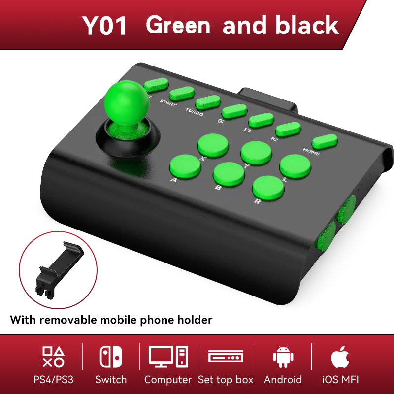 Arkadni joystick za igre – kompatibilan sa Switch, Android, iOS, PC i TV, USB priključak, ABS kućište, bez vibracija, višefunkcionalan