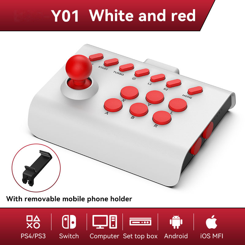 Arkadni joystick za igre – kompatibilan sa Switch, Android, iOS, PC i TV, USB priključak, ABS kućište, bez vibracija, višefunkcionalan