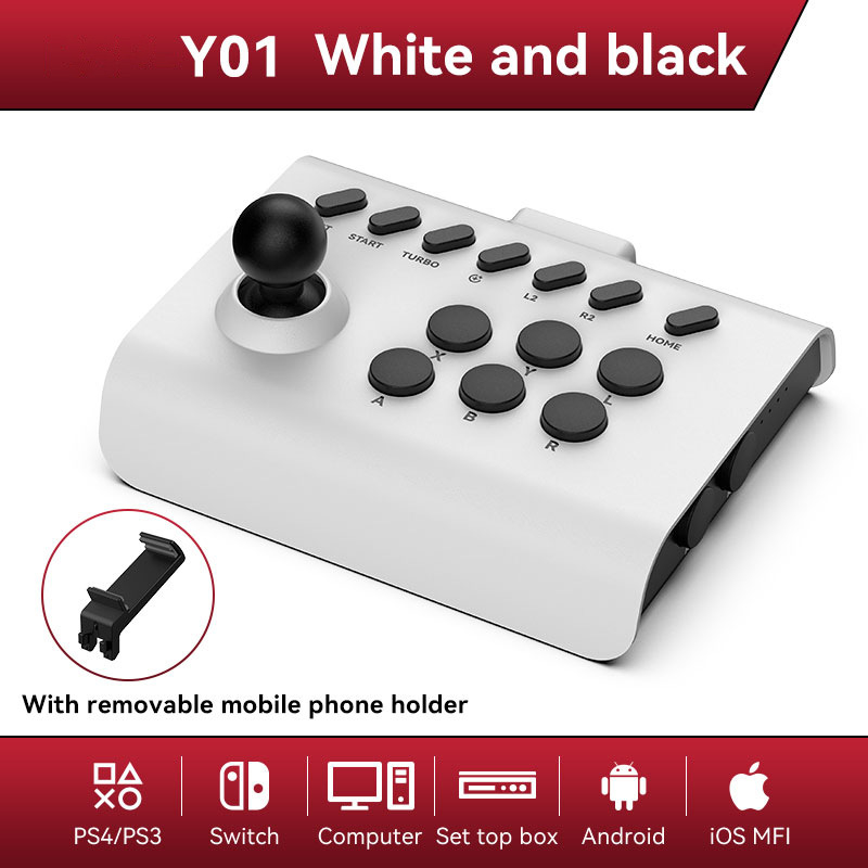 Arkadni joystick za igre – kompatibilan sa Switch, Android, iOS, PC i TV, USB priključak, ABS kućište, bez vibracija, višefunkcionalan