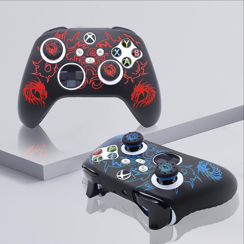 Husă de protecție din silicon pentru controllerul Xbox One, cu capac pentru joystick – BRHE XBOXONE, compatibil cu Xbox și P4, atingere moale