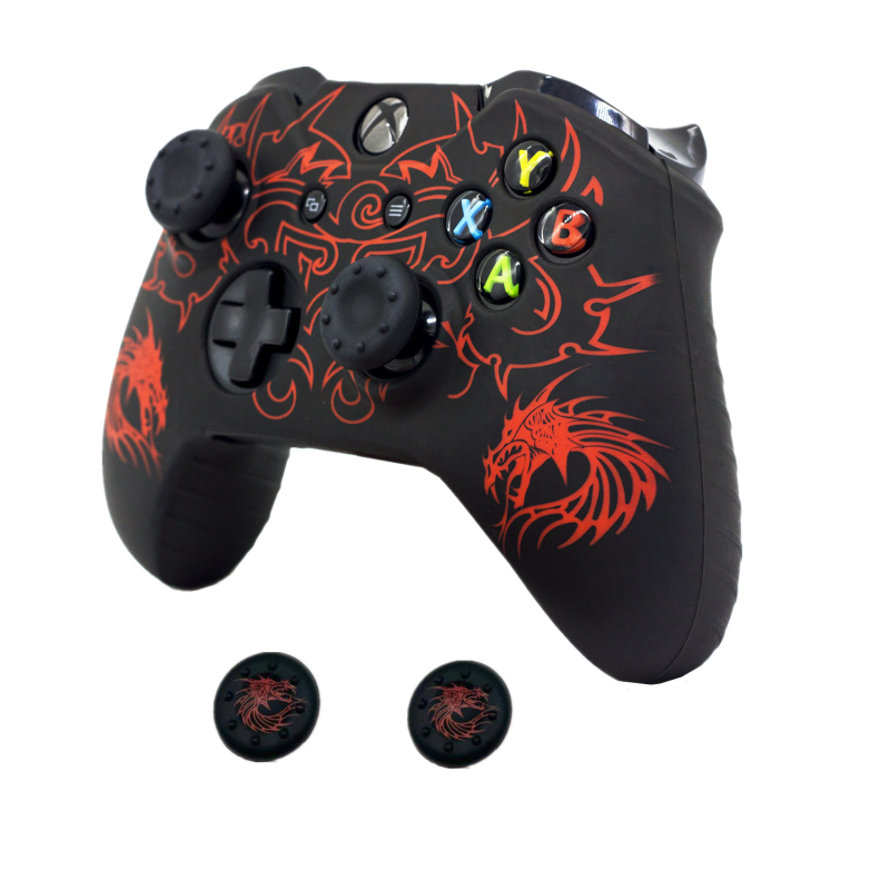 Husă de protecție din silicon pentru controllerul Xbox One, cu capac pentru joystick – BRHE XBOXONE, compatibil cu Xbox și P4, atingere moale