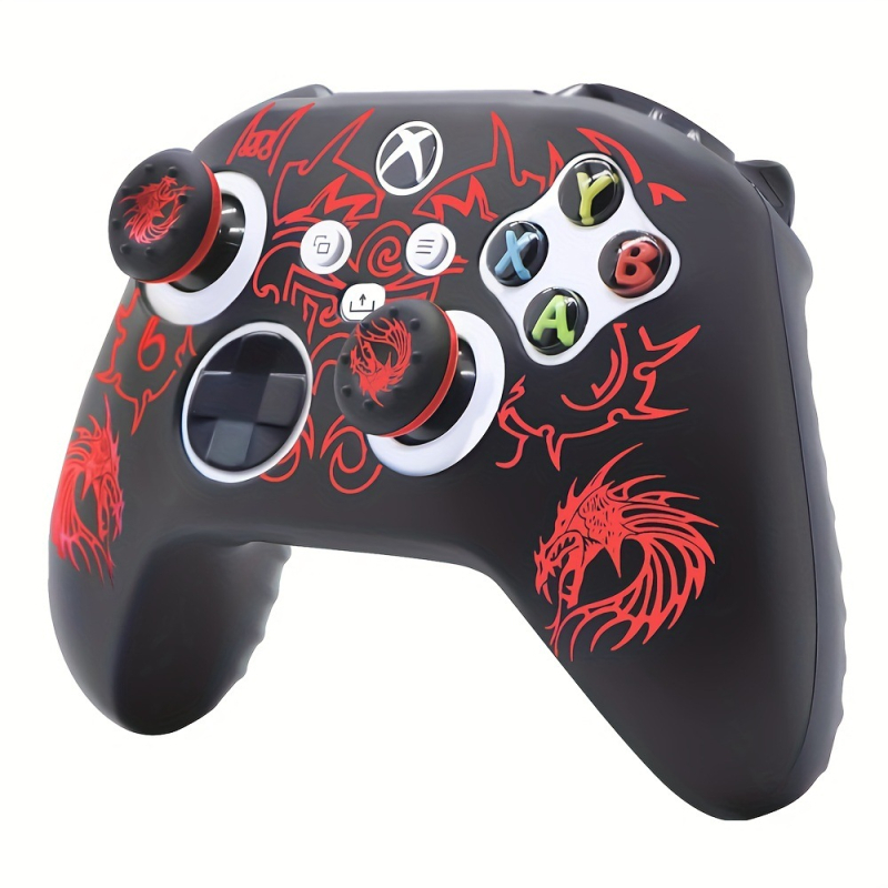 Husă de protecție din silicon pentru controllerul Xbox One, cu capac pentru joystick – BRHE XBOXONE, compatibil cu Xbox și P4, atingere moale