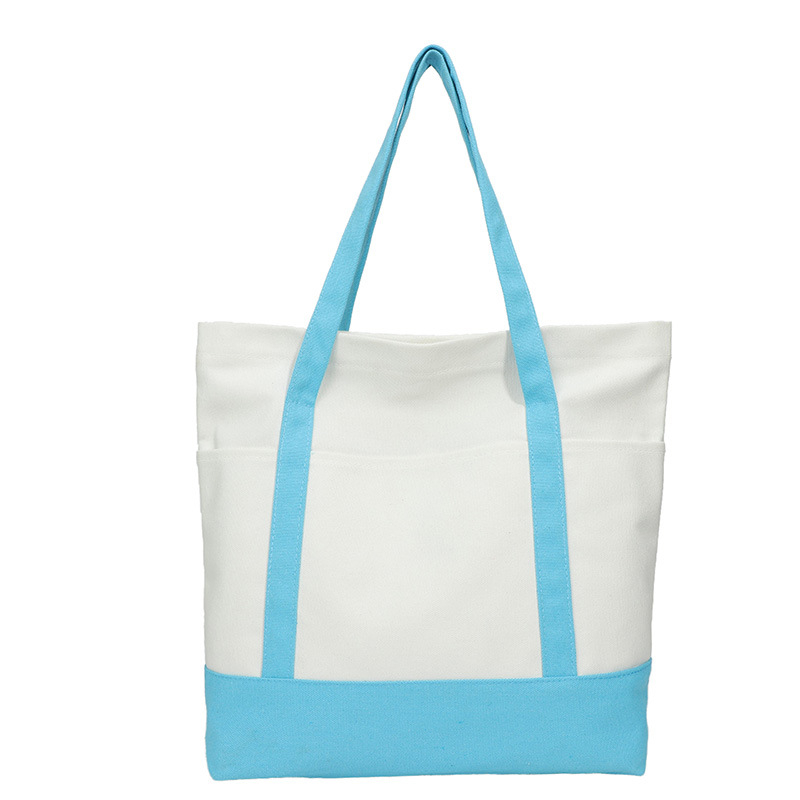 Канвасова чанта с принт на лого и текстура, цип за затваряне, подплата от полиестер, двойни презрамки, множество вътрешни джобове