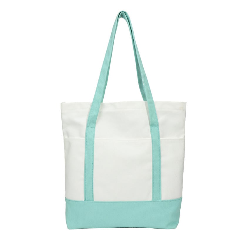 Канвасова чанта с принт на лого и текстура, цип за затваряне, подплата от полиестер, двойни презрамки, множество вътрешни джобове