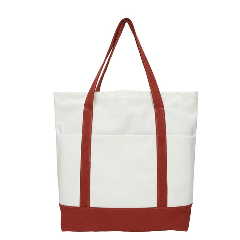 Канвасова чанта с принт на лого и текстура, цип за затваряне, подплата от полиестер, двойни презрамки, множество вътрешни джобове