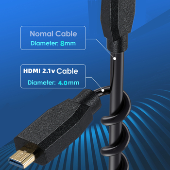 Καλώδιο Micro HDMI προς HDMI θηλυκό, υποστηρίζει 8K60Hz, μήκος 1,2 m, χαλκός αγωγοί με χρυσούς συνδετήρες, 19 ακίδες