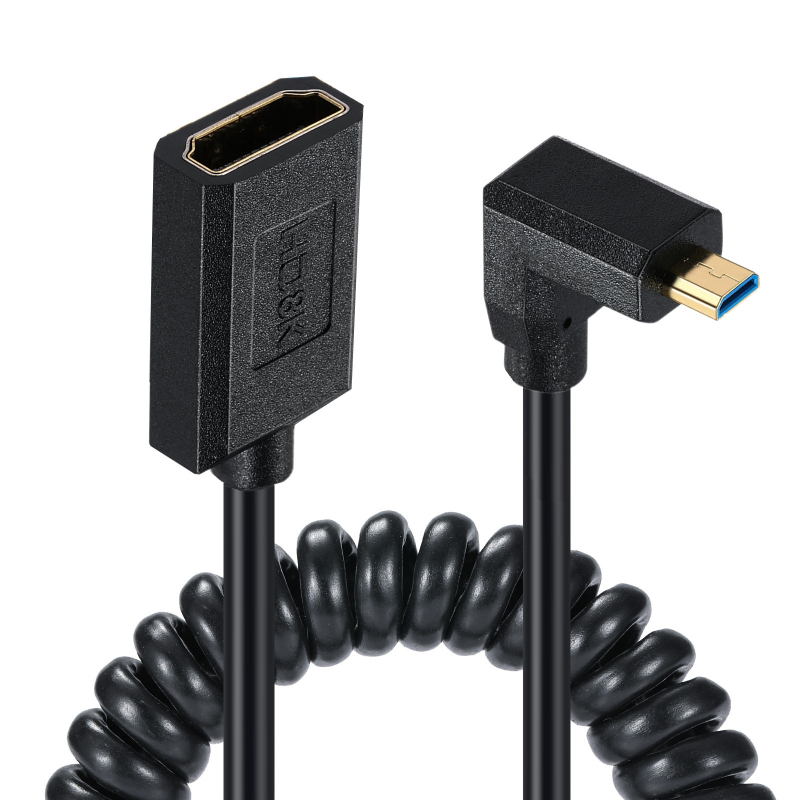 Καλώδιο Micro HDMI προς HDMI θηλυκό, υποστηρίζει 8K60Hz, μήκος 1,2 m, χαλκός αγωγοί με χρυσούς συνδετήρες, 19 ακίδες