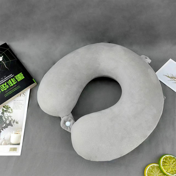 U-oblik memory foam jastuk za putovanja — prenosan, univerzalna prilagodba, mekani elastični materijal, moderni minimalistički dizajn