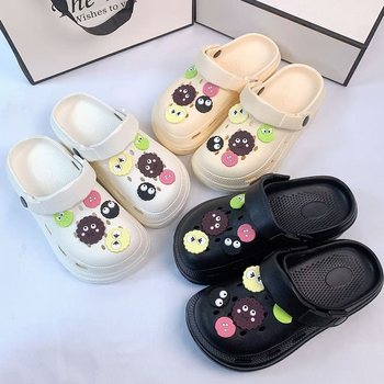 Moters Crocs stiliaus EVA sandalai, kvėpuojantys; EVA viršus ir pada; 3 cm+ storas pada; liejimo forma pada