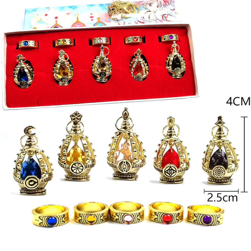 Ötvözetből készült ékszerszett elektroplatírozással, csavart lánccal, nyaklánccal és kézre illő ékszerekkel, függők szív, könnycsepp és harang formában