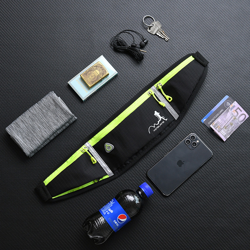 Športová bedrová kapsa - Nylon, unisex, dýchajúca, nepremokavá, reflexná