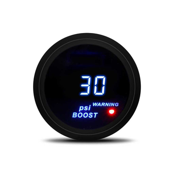 Gépjármű műszerek készlete: tachométer, hűtővíz hőmérséklet mérő, voltmérő, boost mérő szenzorral | YOMI 611X, 12V, ABS + Iron, univerzális