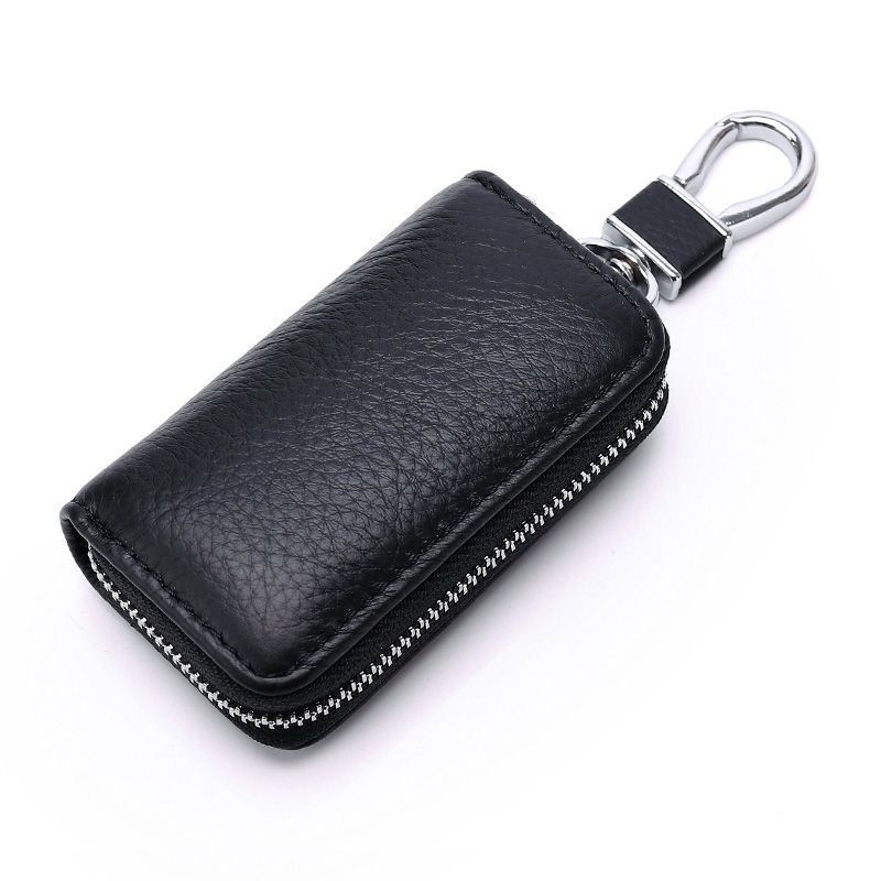 Univerzálna taška na kľúče od auta, PU, nepremokavá, na zips, 1 priehradka na zložiteľnú peňaženku, syntetická koža podšívka