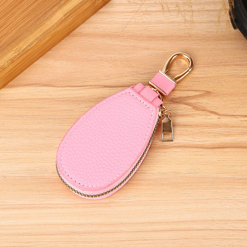Torba za ključeve od kože, PU podstava, jednobojni uzorak, gradski minimalistički stil, unisex