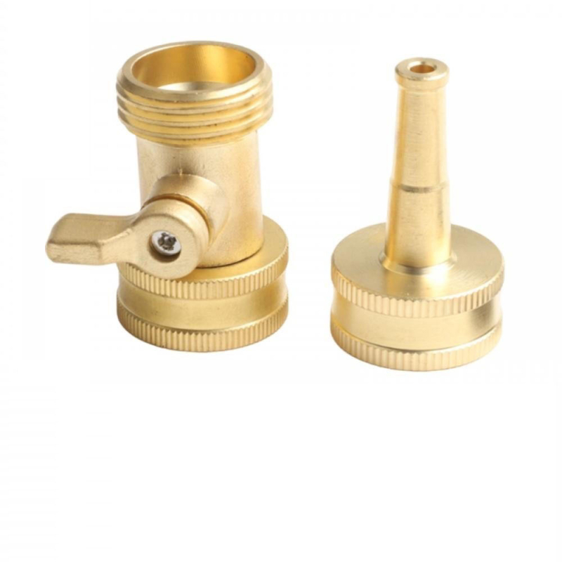 Μπρούτζινη βαλβίδα σωλήνα κήπου με διακόπτη, μονόδρομη, ευθεία ροή, πιστόλι υψηλής πίεσης νερού για πότισμα λουλουδιών