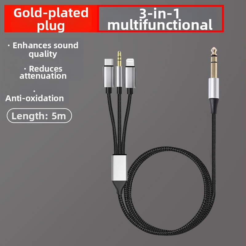 Audió vonal kábel aranyozott csatlakozókkal, oxigénmentes réz vezetők, nyers réz mag, 29 g