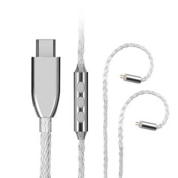 Slušalni audio kabel s QDC/MMCX konektorima, 8-nitni srebrno pokovana bakrena žica, kompatibilan SE215 SE535 IE200 IE900 IE600, ROHS