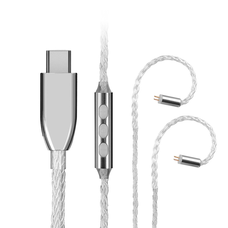 Slušalni audio kabel s QDC/MMCX konektorima, 8-nitni srebrno pokovana bakrena žica, kompatibilan SE215 SE535 IE200 IE900 IE600, ROHS