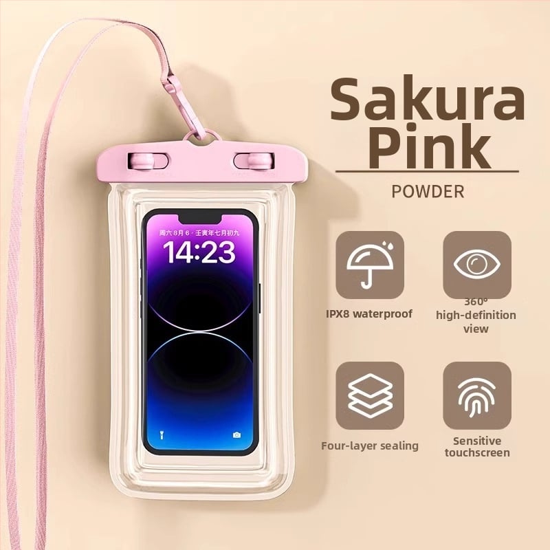 Водоустойчива чанта за телефон с тъч скрийн, TPU, минималистичен стил, водоустойчива материя, подходяща за гмуркане, планински преходи и плаж