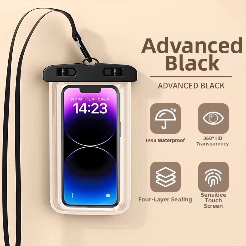 Водоустойчива чанта за телефон с тъч скрийн, TPU, минималистичен стил, водоустойчива материя, подходяща за гмуркане, планински преходи и плаж