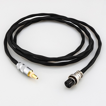 DC napajajući kabel s teflonskim srebrnim premazom, GX16-2 avijacijski priključak, dvovodični, 5,5×2,1/2,5 mm
