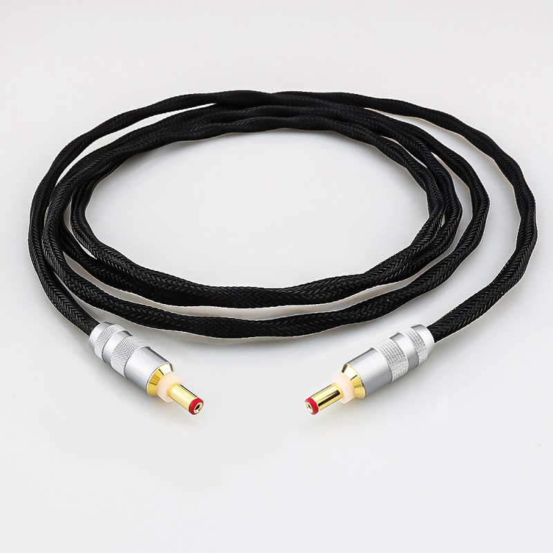 DC napajajući kabel s teflonskim srebrnim premazom, GX16-2 avijacijski priključak, dvovodični, 5,5×2,1/2,5 mm
