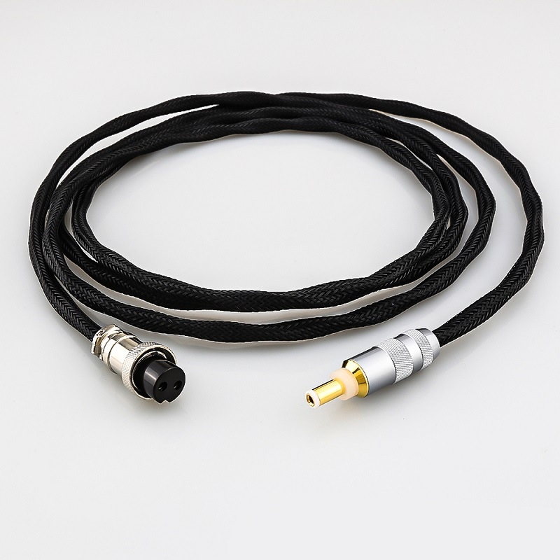 DC napajajući kabel s teflonskim srebrnim premazom, GX16-2 avijacijski priključak, dvovodični, 5,5×2,1/2,5 mm
