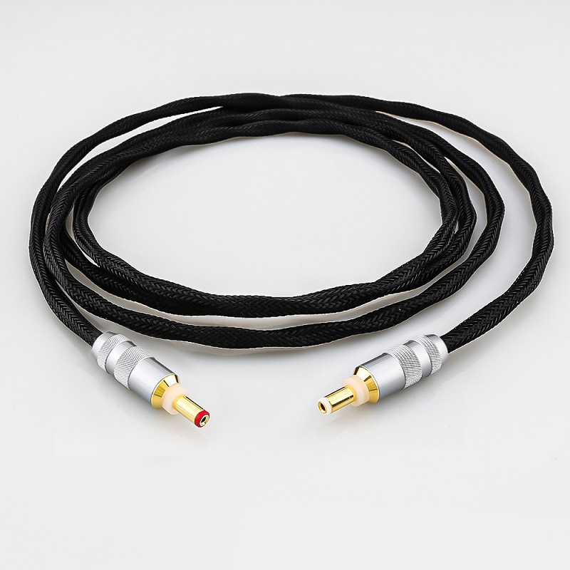 DC napajajući kabel s teflonskim srebrnim premazom, GX16-2 avijacijski priključak, dvovodični, 5,5×2,1/2,5 mm