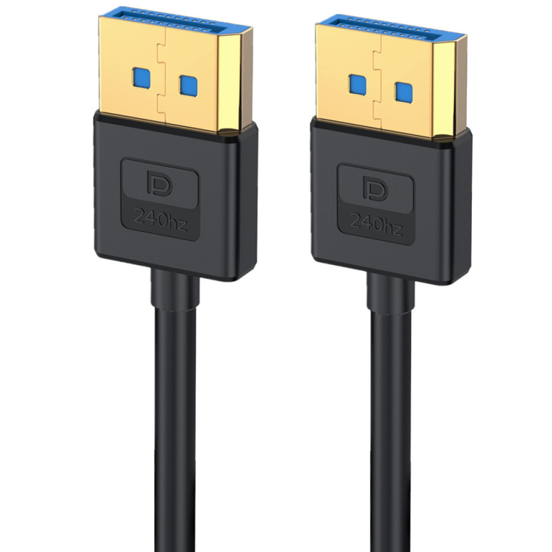 DisplayPort kabel 1.4 s mekanim silikonskim kućištem, zlatni konektori, bakreno jezgro, podržava 8K60Hz, 4K165Hz i 2K240Hz