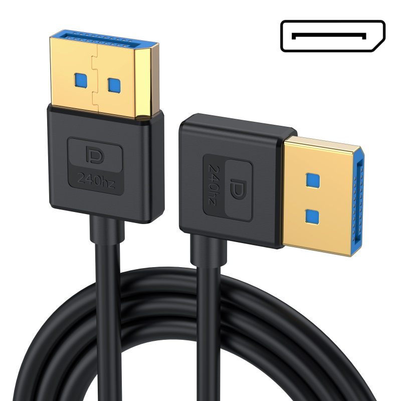 DisplayPort kabel 1.4 s mekanim silikonskim kućištem, zlatni konektori, bakreno jezgro, podržava 8K60Hz, 4K165Hz i 2K240Hz