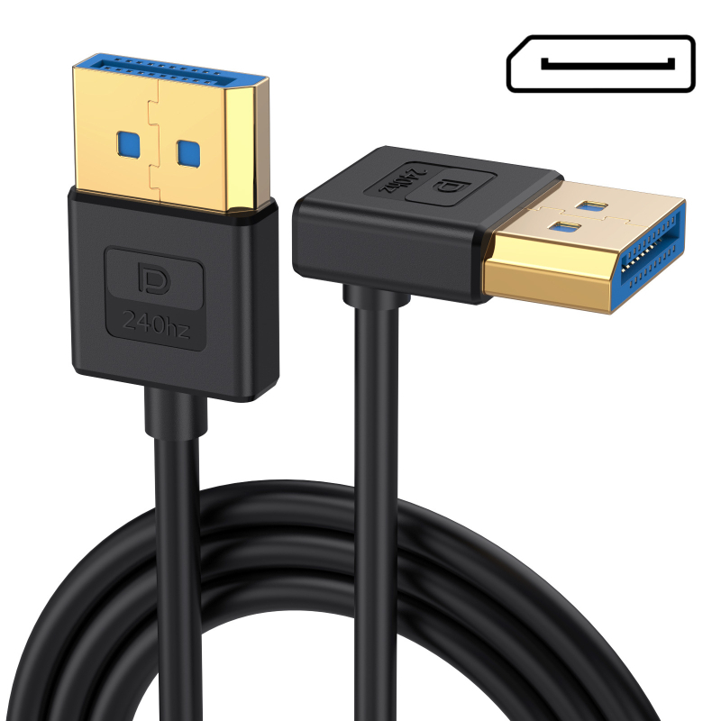 DisplayPort kabel 1.4 s mekanim silikonskim kućištem, zlatni konektori, bakreno jezgro, podržava 8K60Hz, 4K165Hz i 2K240Hz