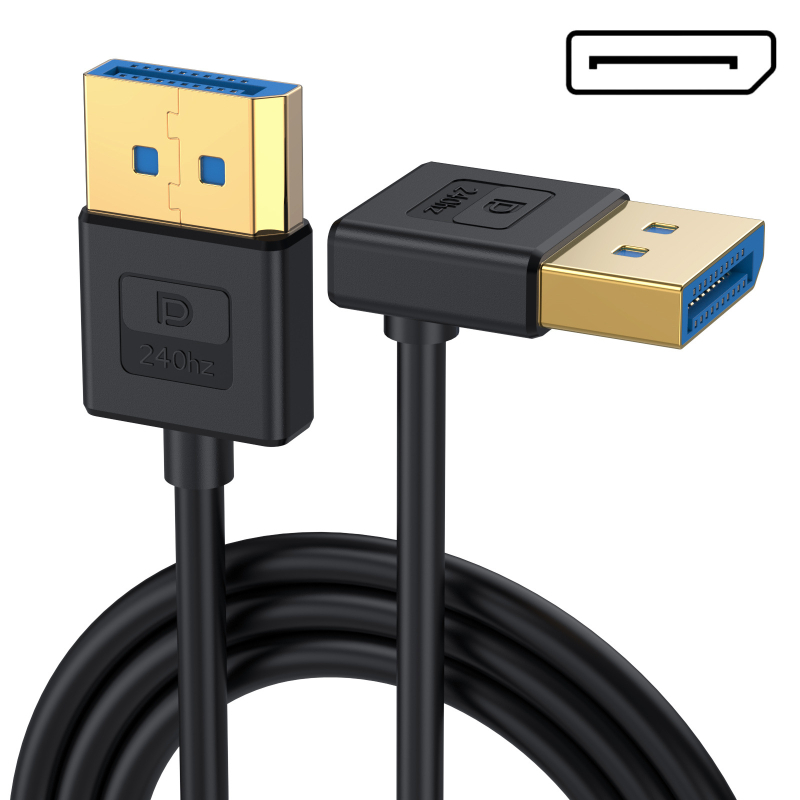 DisplayPort kabel 1.4 s mekanim silikonskim kućištem, zlatni konektori, bakreno jezgro, podržava 8K60Hz, 4K165Hz i 2K240Hz