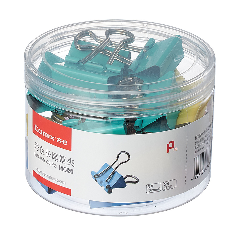 Metalni klips za karte s dugim repom, B3631-B3636, 60 kom./trubica