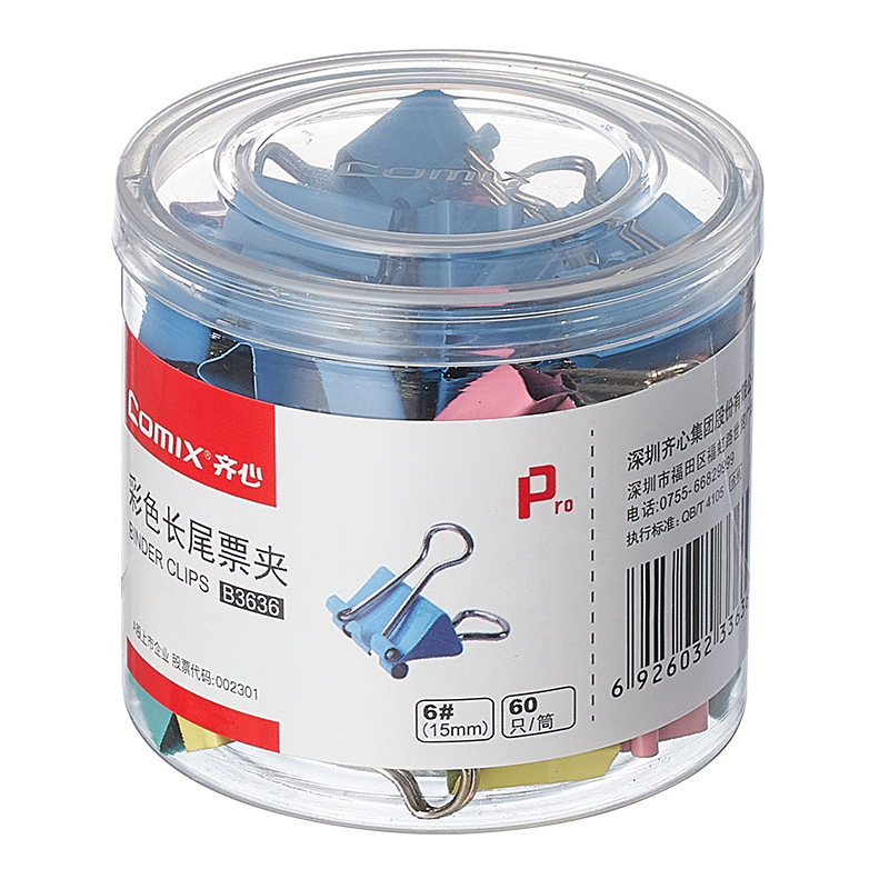 Metalni klips za karte s dugim repom, B3631-B3636, 60 kom./trubica