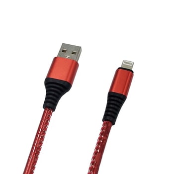 Kožni kabel za punjenje s Lightning i USB-C priključcima za Apple i Android, brzo punjenje, priključci od aluminijske legure, duljina 1–2 m