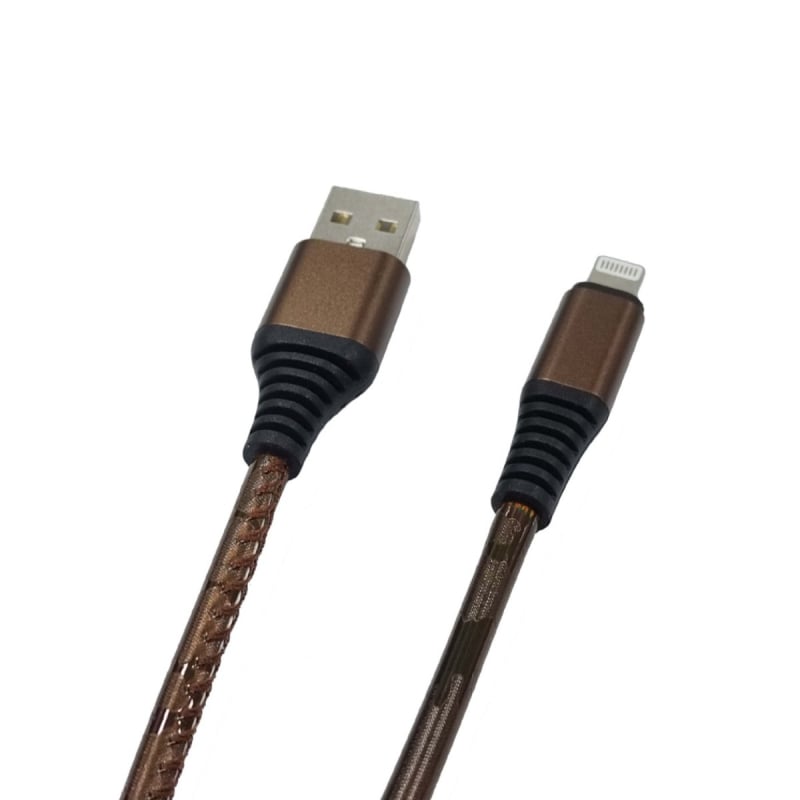 Kožni kabel za punjenje s Lightning i USB-C priključcima za Apple i Android, brzo punjenje, priključci od aluminijske legure, duljina 1–2 m
