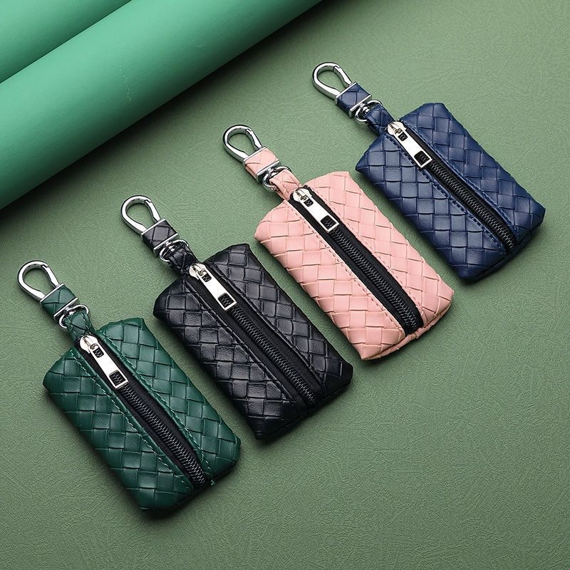 Torba za ključeve automobila, unisex, dvostruki sloj, od split kože, vodootporna i otporna na habanje