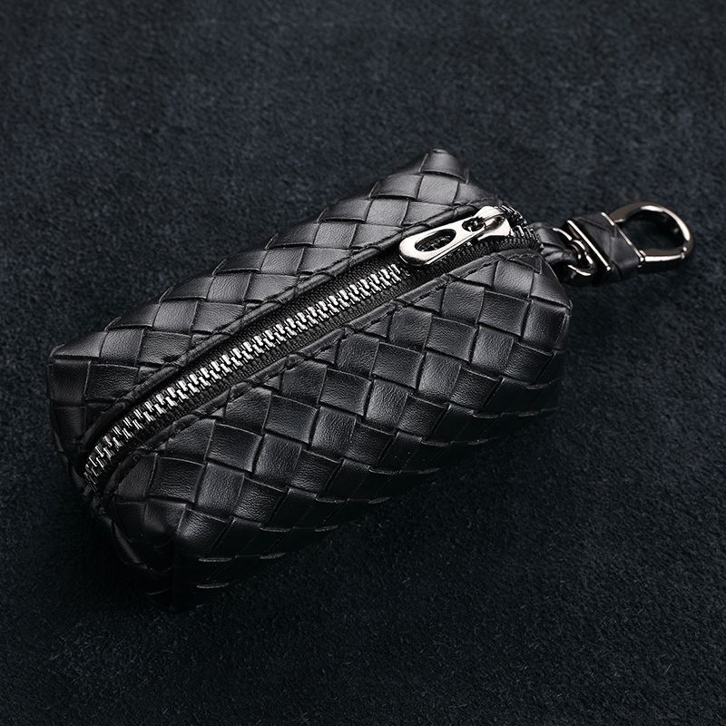 Torba za ključeve automobila, unisex, dvostruki sloj, od split kože, vodootporna i otporna na habanje