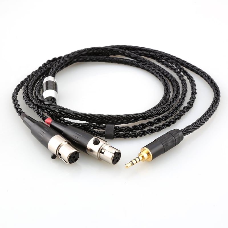 Kabel za slušalice za Audeze LCD-2/3/4/X/XC/XC2/4Z/MX4/AB126 — monokristalni bakar, srebrno premazano jezgro i vodovi