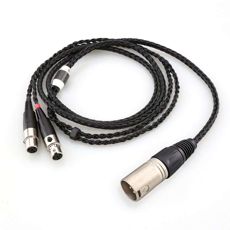 Kabel za slušalice za Audeze LCD-2/3/4/X/XC/XC2/4Z/MX4/AB126 — monokristalni bakar, srebrno premazano jezgro i vodovi
