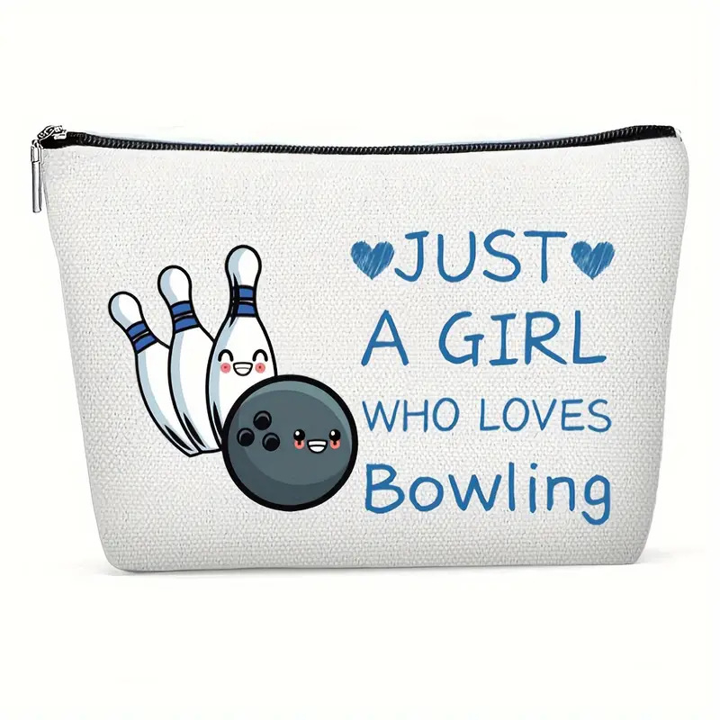 Kozmetická taška na zips, plátno, vzor s písmenami, podšívka z polyesteru, priedušná, unisex