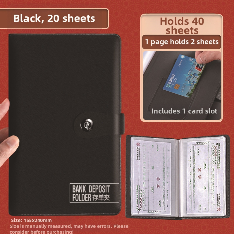 Depozīta kvīšu, čeku un bankas pārskaitījumu uzglabāšanas līdzeklis — pielāgots materiāls, drukāts logotips, privāta zīmola: Chinese Plums