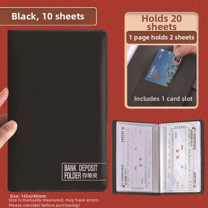 Depozīta kvīšu, čeku un bankas pārskaitījumu uzglabāšanas līdzeklis — pielāgots materiāls, drukāts logotips, privāta zīmola: Chinese Plums