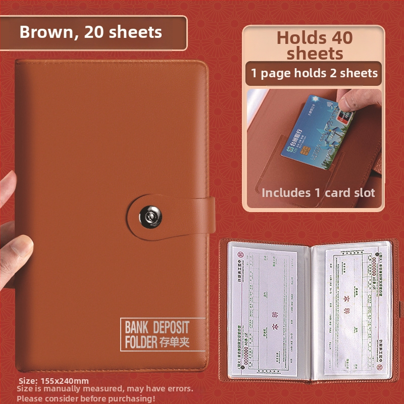 Depozīta kvīšu, čeku un bankas pārskaitījumu uzglabāšanas līdzeklis — pielāgots materiāls, drukāts logotips, privāta zīmola: Chinese Plums