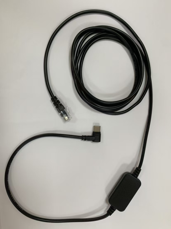 Autó USB–RJ11 erősítő kábel, C-port, 1,5 m hosszú, 5V/9V/12V erősítés, RJ11 tápcsatlakozó radaros detektálással