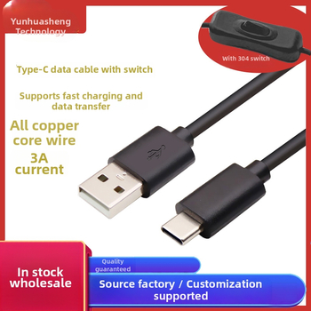 USB-C adatkábel kapcsolóval, 1 m vagy 1,5 m hosszúságú, gyors töltést támogat, OEM-kompatibilis