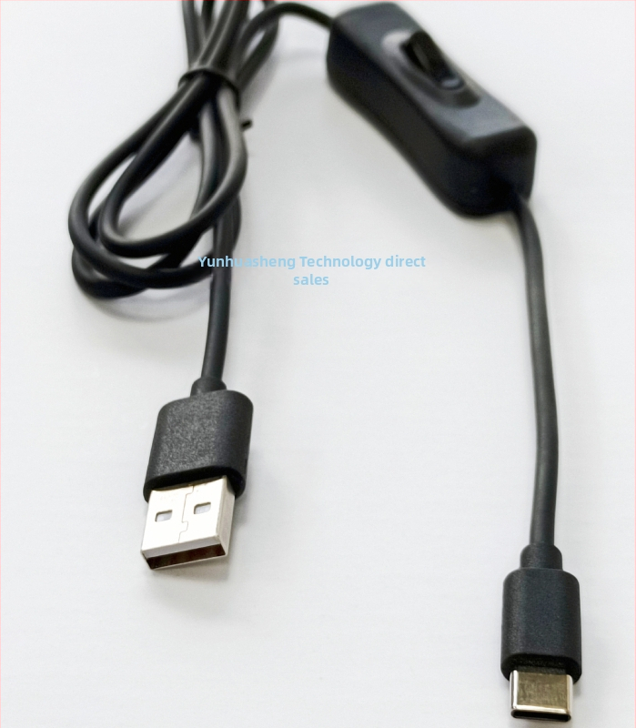 USB-C adatkábel kapcsolóval, 1 m vagy 1,5 m hosszúságú, gyors töltést támogat, OEM-kompatibilis
